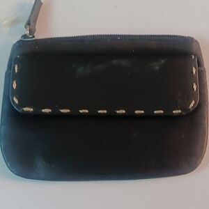 Mundi Zip Coin Purse Wallet & Key Ring. Black